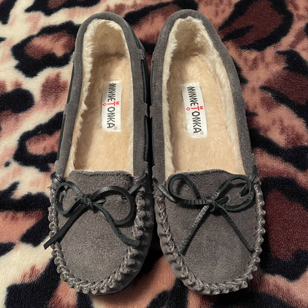 Minnetonka Women's Camp Tie Moc - Indoor/Outdoor Cozy Slippers with Durable Sole